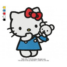 Hello Kitty 15 Embroidery Designs